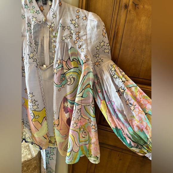 Zimmermann Concert Tie Neck Collage Blouse💋 - Picture 8 of 15